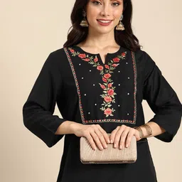 Anouk Embroidered Straight Kurta-image-14