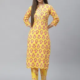 Indibelle Floral Printed Cotton Kurta-image-86