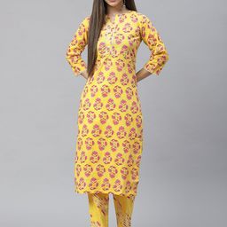 Indibelle Floral Printed Cotton Kurta-image-81