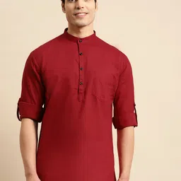 RAJUBHAI HARGOVINDAS Men Pure Cotton Straight Kurta-image-24