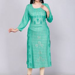 Jevi Prints Floral Printed Straight Kurta-image-59