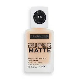 RELOVE by Revolution Supermatte 2 In 1 Long-Wearing Foundation & Concealer 24 ml - F6-7