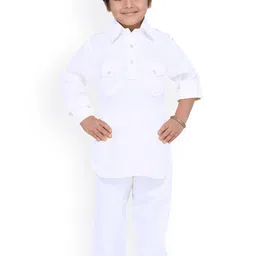 Aj DEZInES Boys Shirt Collar Pathani Kurta with Pyjamas-25