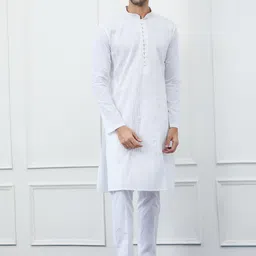 See Designs Embroidered Sequined Pure Cotton Kurta with Pyjamas-picture-39