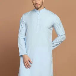 TAHVO Mandarin Collar Long Sleeves Straight Kurta-image-20