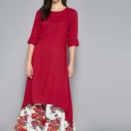 Pistaa Women Red Kurta-41