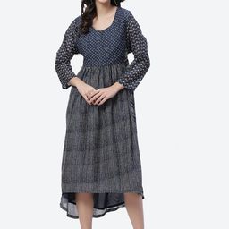 Biba Women Navy Blue Midi Dress-picture-51