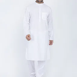 ROYAL KURTA Mandarin Collar Straight Kurta & Pyjamas-20