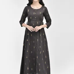 Span Ethnic Motifs Printed Cotton Anarkali Kurta-picture-22