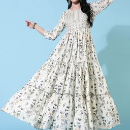 NYPA Women Embroidered Flared Sleeves Anarkali Kurta-13