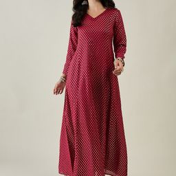 Madhuni Women Ethnic Motifs Printed Sequinned Anarkali Kurta-picture-20