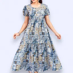 PAMPER YOURSELF Women Floral Printed Sequinned Floral Anarkali Kurta-42