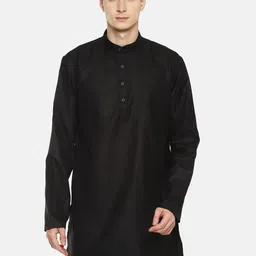 TATTVA Men Black Solid Kurta-image-49