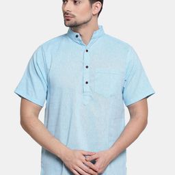 Enchanted Drapes Band Collar Pure Cotton Straight Kurta-image-55