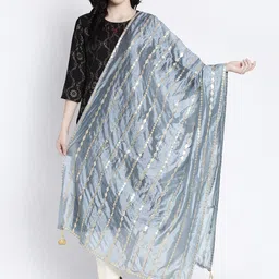 Clora Creation Striped Dupatta with Gotta Patti-picture-44