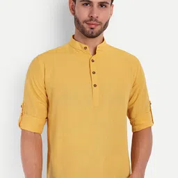 Springberry Men Thread Work Handloom Kurta-picture-13