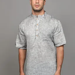 Cot'N Soft Mandarin Collar Woven Design Straight Pure Cotton Short Kurta-image-47