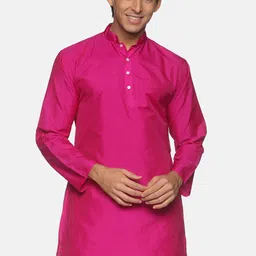 Sethukrishna Men Fuchsia A-line Kurta image 1