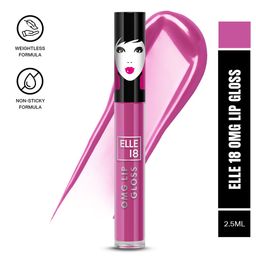 ELLE 18 Lightweight OMG Lip Gloss with Jojoba Oil & Olive Oil 2.5 ml - Pink-a-licious-3