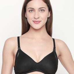 Lady Love Black Cotton Non Padded Maternity Bra-picture-12