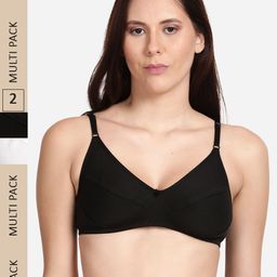 shyaway Pack Of 2 Cut & Sew All day Comfort Cotton Bra-image-48