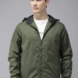 Roadster Men Olive Green Solid Tailored Jacket-image-43