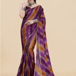 MIRCHI FASHION Leheriya Printed Sequin Saree-picture-14