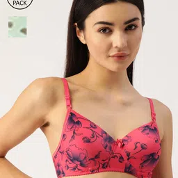 Lady Lyka Pack of 2 Floral Bra Lightly Padded-image-88
