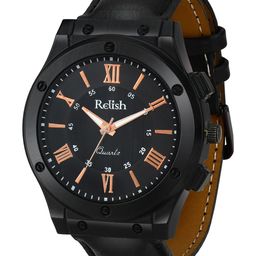 Relish Men Black Printed Dial & Black Stainless Steel Straps Analogue Watch-image-14