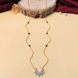 ABDESIGNS Gold Plated American Diamond Studded Beaded Mangalsutra-image-32