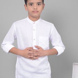 Crimsoune Club Boys Pure Linen Straight Kurta-51