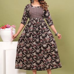 NITVAN Floral Printed Maternity Anarkali Kurta-image-37
