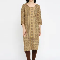 True Shape Ethnic Motifs Printed Maternity Kurta-image-11