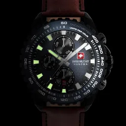 SWISS MILITARY HANOWA Men Textured Dial & Leather Straps Chronograph Watch SMWGC0001831-image-48