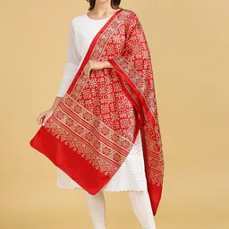 Dupatta Bazaar Floral Block Print Dupatta-22