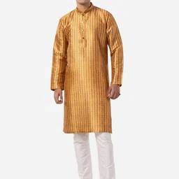 THE KURTA COMPANY Striped Pure Cotton Straight Kurta-picture-29