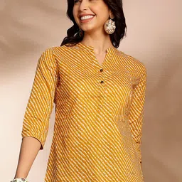 Anouk Striped Pure Cotton Kurti-image-34