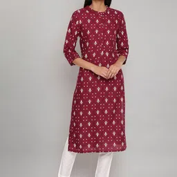 W Women Red Printed Kurta-picture-54