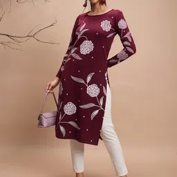 Vishudh Winter Floral Printed Kurta-image-38