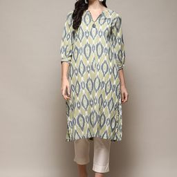 Biba Ethnic Motifs Printed Round Neck Cotton Regular Kurta-picture-21