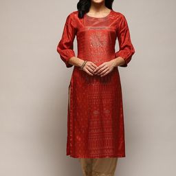Biba Ethnic Motifs Printed Kurta-picture-49