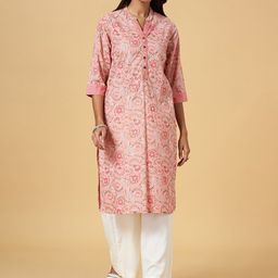 RANGMANCH BY PANTALOONS Floral Printed Cotton Kurta-image-54