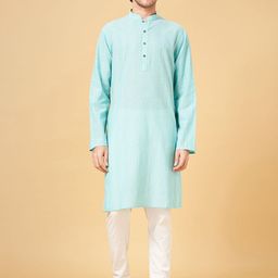 indus route by Pantaloons Men Thread Work Dobby Kurta-picture-26