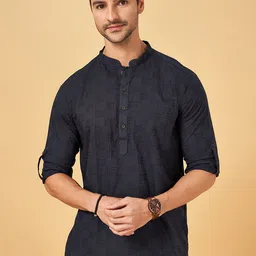 indus route by Pantaloons Men Thread Work Dobby Kurta-image-49