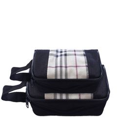 Kuber Industries Pack of 2 Black & White Checked Travel Toiletry Bag Organisers-image-55