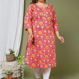 KALINI Floral Printed Straight Kurta-picture-22