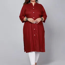 PNEHA Women Plus Size Solid Kurta-picture-20
