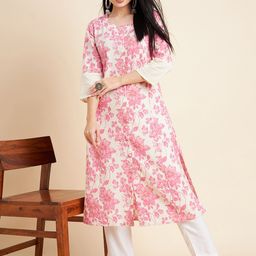DIVYANK Floral Printed Round Neck Kurta-picture-30