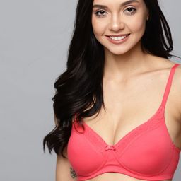 Mast & Harbour Coral Pink Solid Non-Wired Lightly Padded Everyday Bra MNH-BRA-DRMS-086A-image-58