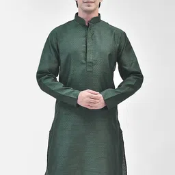 SG LEMAN Ethnic Motifs Woven Design Pure Jacquard Straight Kurta-28